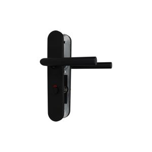 D4E DEURKRUK OP SCHILD 45X245 RVS ZWART WC72 L-19MM L