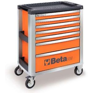 C39-7/O-GEREEDSCHAPWAGEN MET ZEVEN LADEN ORANJE