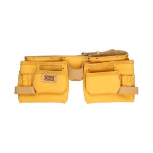 D4E LEDEREN GEREEDSCHAPSTAS (DUBBELE TAS) GEEL