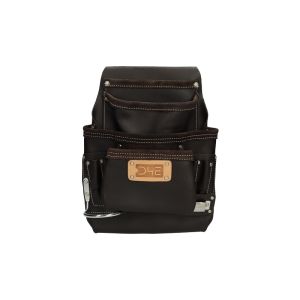 D4E LEDEREN GEREEDSCHAPSTAS IN OLIEBRUINE FINISH