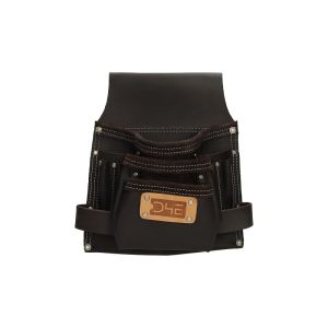 D4E LEDEREN GEREEDSCHAPSTAS IN OLIEBRUINE FINISH