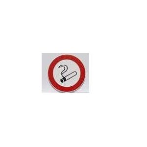 BORD ROKEN VERBODEN PICTOGRAM 24CM ROND WIT/ROOD