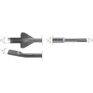 SDS-PLUS VLEUGELBEITEL, 22X250