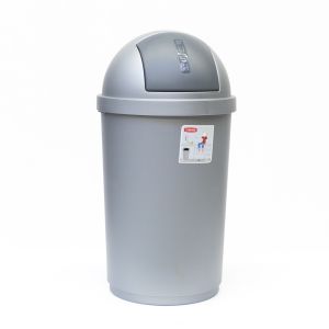CURVER AFVALBAK ROND ZILVER/ZWART BULLETBIN 50LITER
