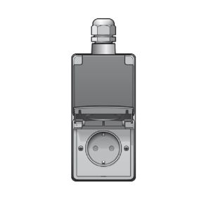 NIKO WANDCONTACTDOOS WCD 2V RA VERT HYDRO