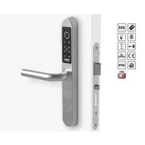 ITEC ICODE 03 DEURBESLAG MIFARE- CODE  FINGERPRINT RVS - PC72 MM ALB