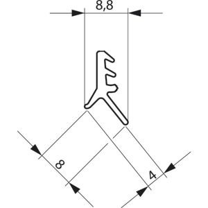 DICHTINGSPROFIEL P743 ZWART RING NR.W751012-00-0-6
