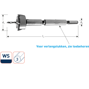 WS CILINDERKOPBOOR 'WAVE-CUTTER', DIN 7483 G, ø20