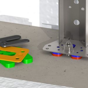 GB 34760 DRUKPLATEN MET SLEUF GROEN 20MM 70X70 KS