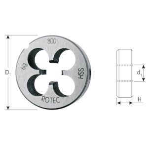 HSS RONDE SNIJPLAAT DIN 223 METRISCH M 2