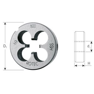 HSS RONDE SNIJPLAAT DIN 223 METRISCH LINKS M 4