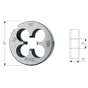 HSS RONDE SNIJPLAAT DIN 223 METRISCH LINKS M 4